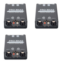 3X Isolatore Audio A 2 Vie Eliminatore di Rumore di Corrente Audio XLR 6.5 Mixer Isolatore Lotus Trasmissione In Diretta