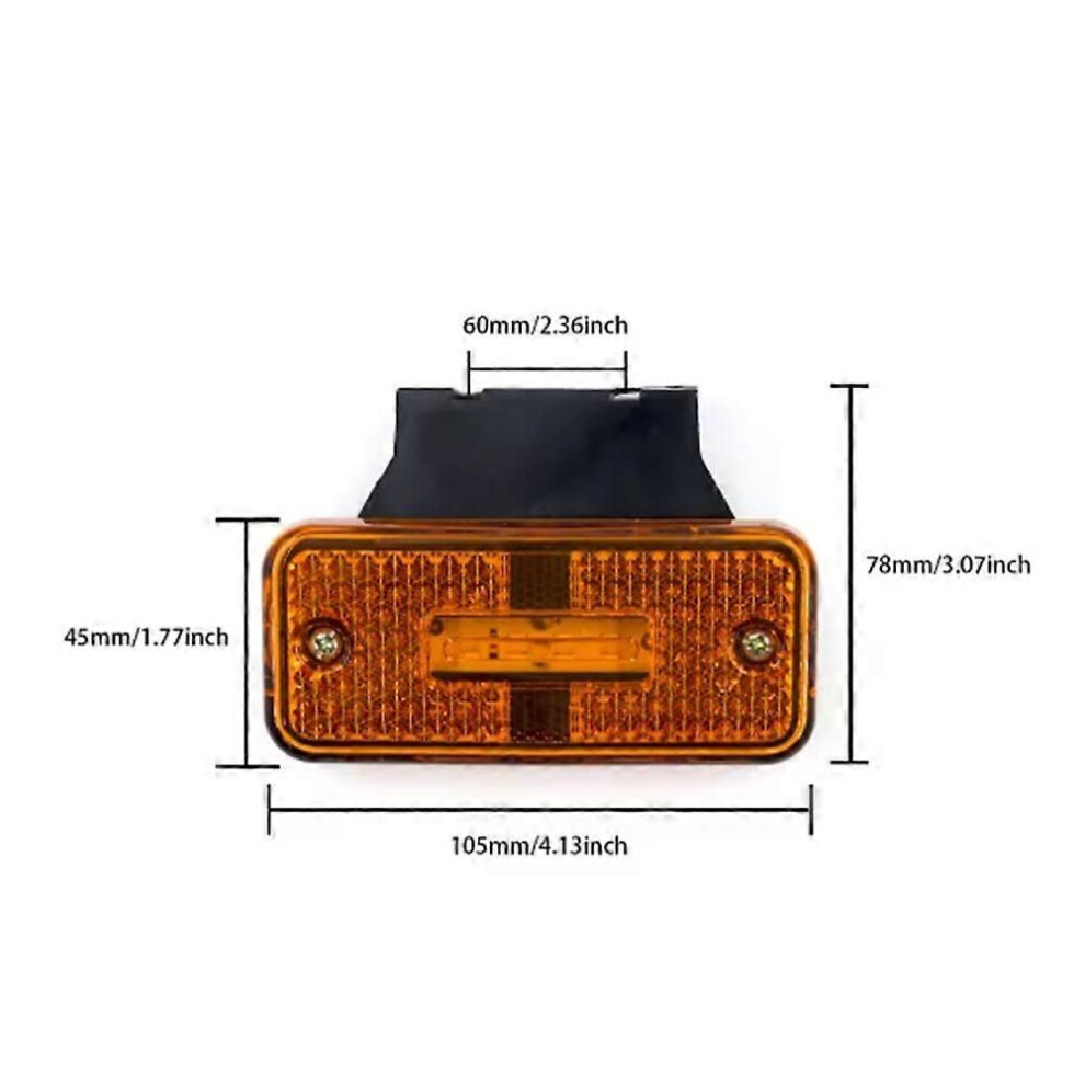 10Pcs 12V 24V Clearance Turn Signal Warning Tail For Car Truck Trailer Led Side Marker Light 9345346669421