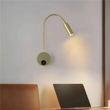 5X Lampe Murale LED 3 W Blanc Chaud 3000 K à Col de Cygne AC85-265 V Type de Câblage Lampe de Chevet avec Spot Rotatif Réglable D