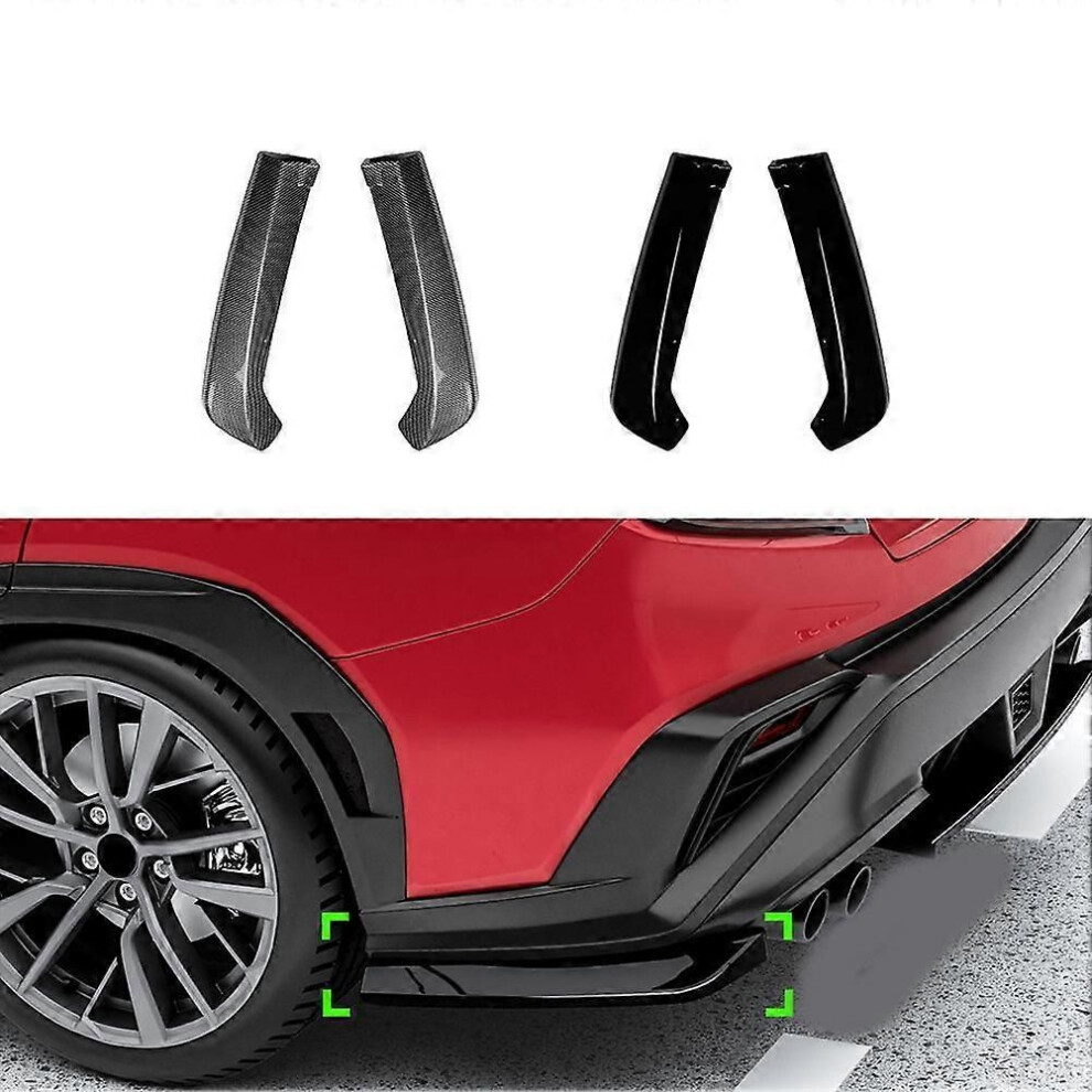 Bumper Spoiler Rear Bumper Rear Corner Spot Spoiler Exterior Trim For Subaru Wrx Sti Vb 2022+ Carbon Fiber Color 9345346660770