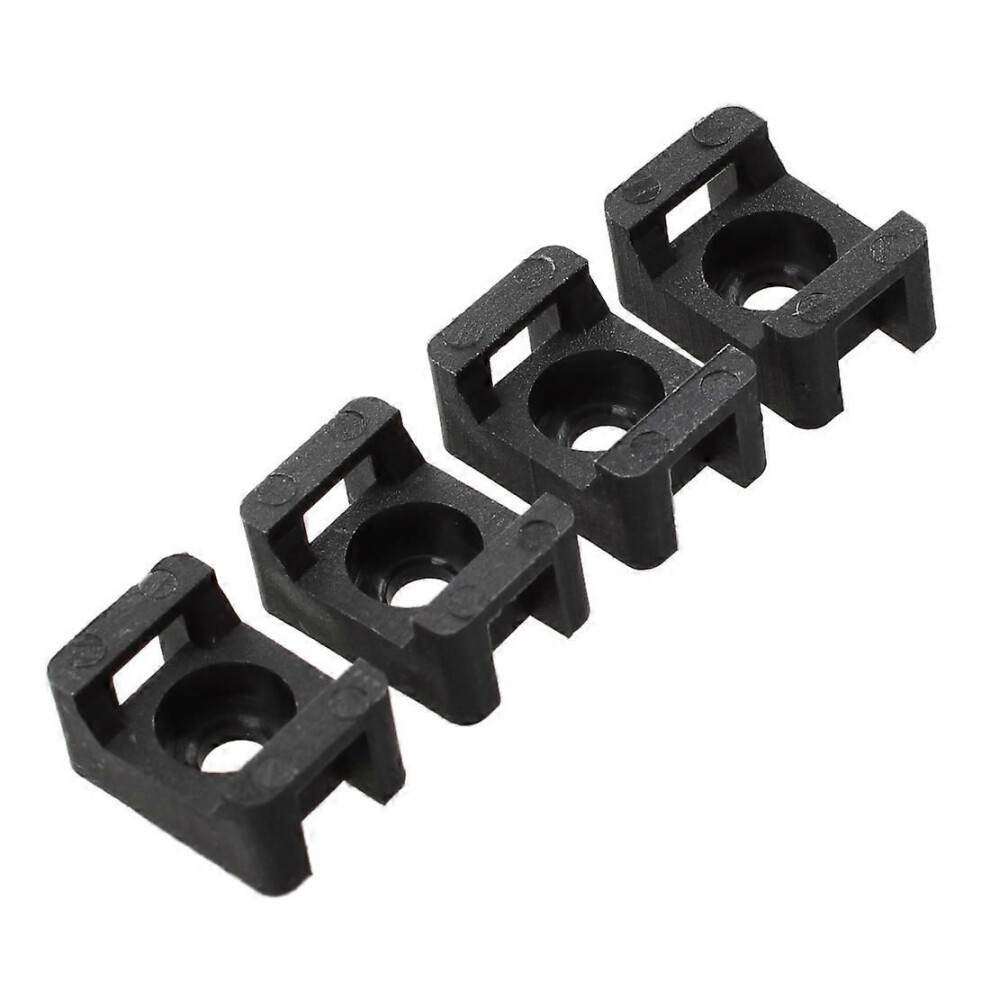 Black 4.5Mm Width Cable Tie Base Saddle Type Mount Wire Holder 100Pcs 9345346649669