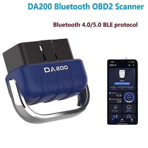 DA200 Auto OBD II Read Card Tool BLE Bluetooth 4.0/5.4 OBD2 Car Diagnostic Scanner 25K80 Chip Fault Coder Free APP