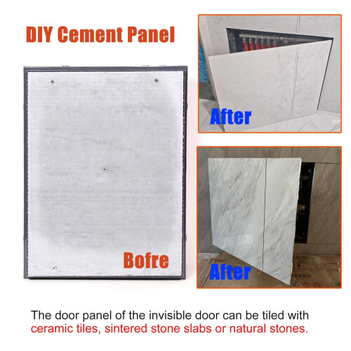 14x20in Concealed Flush Mounted Tile Wall Access Door, Custom Size Drywall Access Panel Door 1