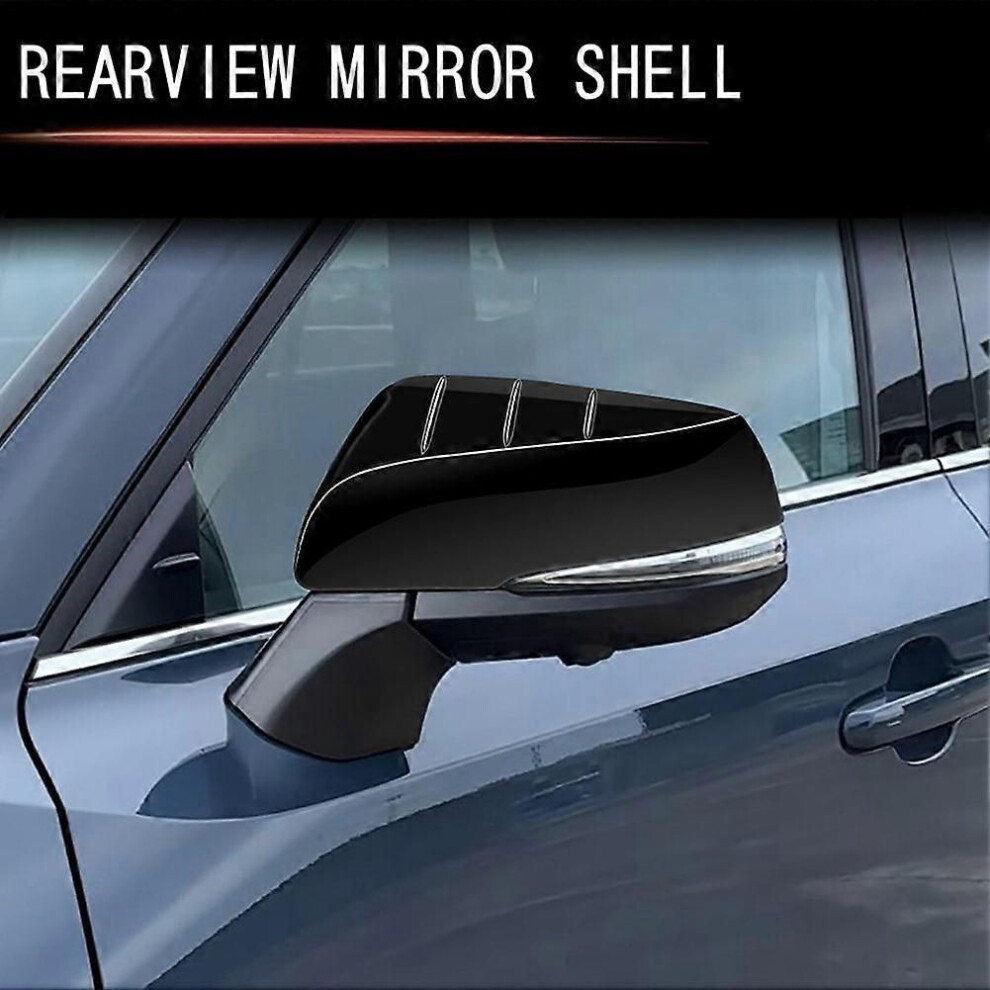 Car Side Rearview Mirror Cover Door Mirror Shell Trim Sticker For Toyota Grand Highlander 2024 Glossy Black 9345346675576