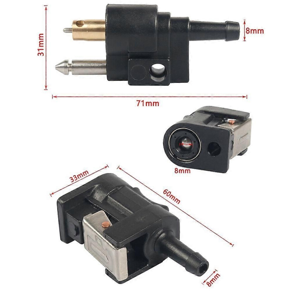 6Y12430605 Fuel Line Connector For Yamaha 2 Stroke 4 Stroke Outboard Boat Engine Fuel Line Connector Fittings 9345346666994