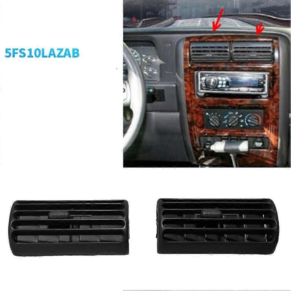 2Pcs Dashboard Middle Air Conditioner Outlet Grille 5Fs10lazab For Jeep Cherokee Xj 1997-2001 Ac Air Vent Nozzle Grill 9345346667632