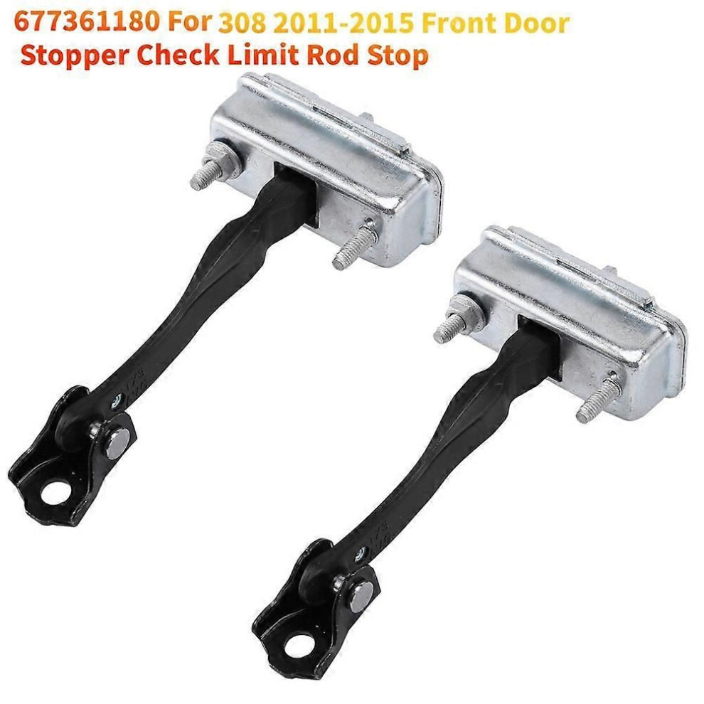 2Pcs Front Door Hinge Stop Check Strap Limitery 9677361180 For Peugeot 308 2011-2015 Door Stopper Check Limit Rod Stop 9345346667861