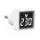 2X Digital Voltmeter Square AC220V Square Voltage Tester with LED Display and Indicator Light EU Plug White 1