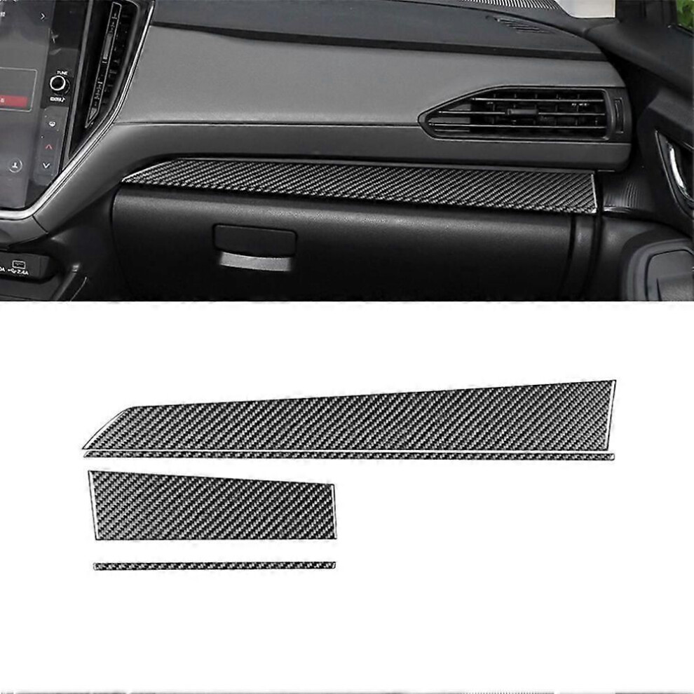 For Subaru Crosstrek 2024 2025 Carbon Fiber Car Dashboard Panel Cover Trim Stickers Accessories 9345346650573