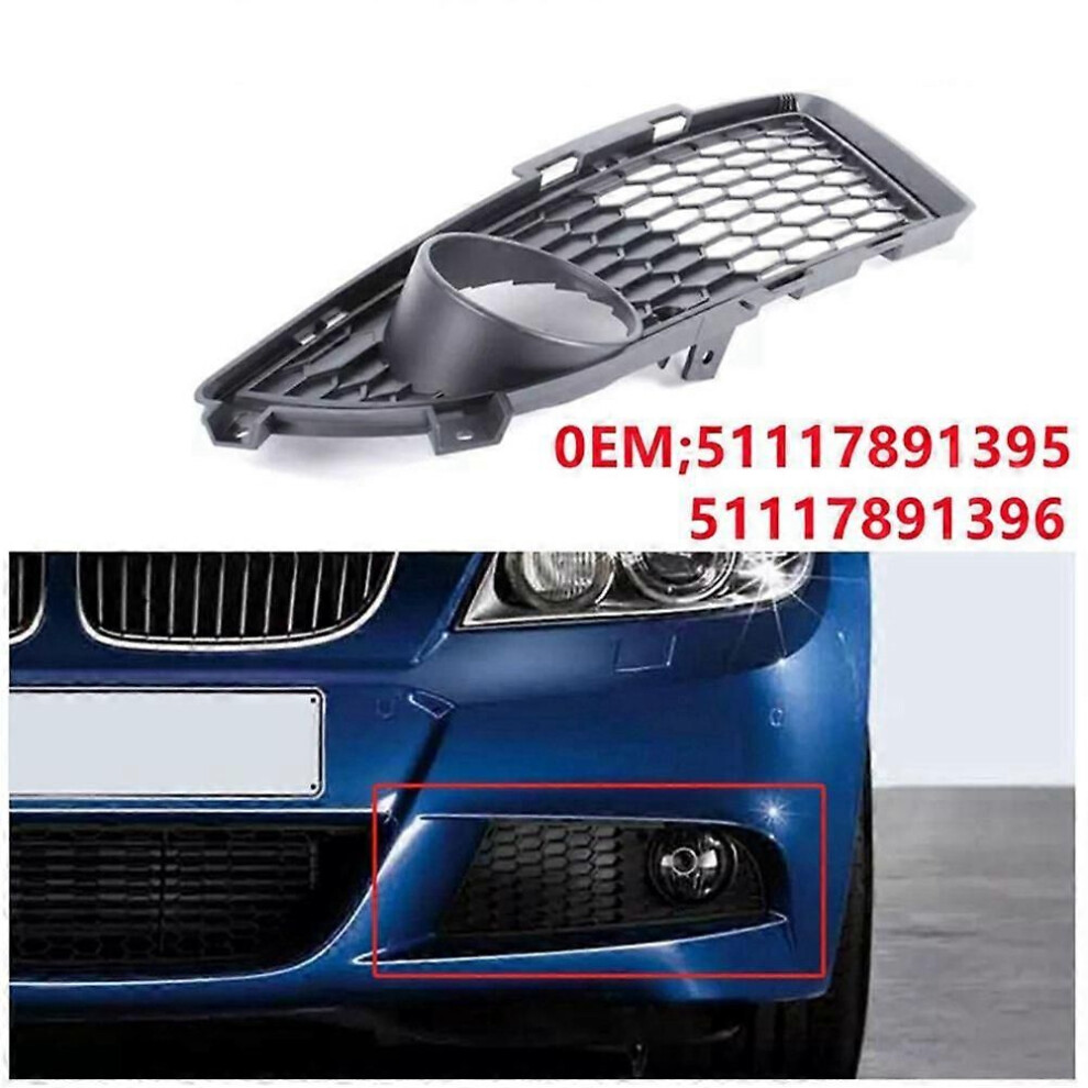 For Bmw 3-Series E90 E91 Lci M Sport 2009-2011 Car Front Bumper Mtech Fog Grilles 51117891395 Left Light 9345346676733