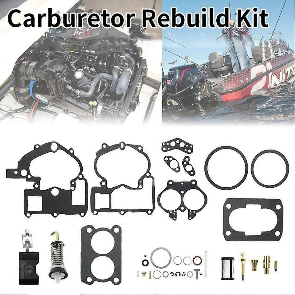 Carburetor Repair Rebuild Kit Fit For Mercruiser Mercury Marine 3.0L 4.3L 5.0L 5.7L Boat 3302-804844002 1389-9562A1 9345346651068