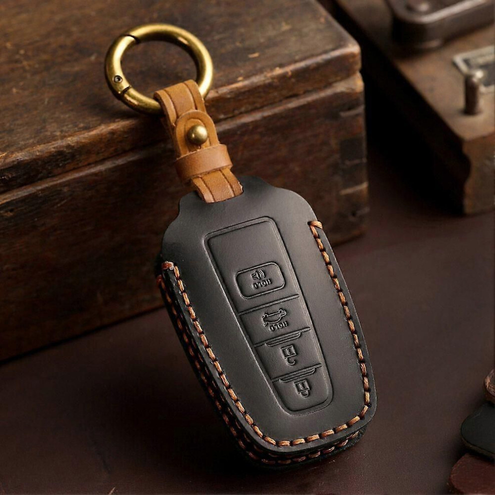 Car Key Case Cover Shell Fob For Toyota Chr Camry Corolla Rav4 Highlander C-Hr Prius Land Cruiser Prado 4 Button Black 9345346673343