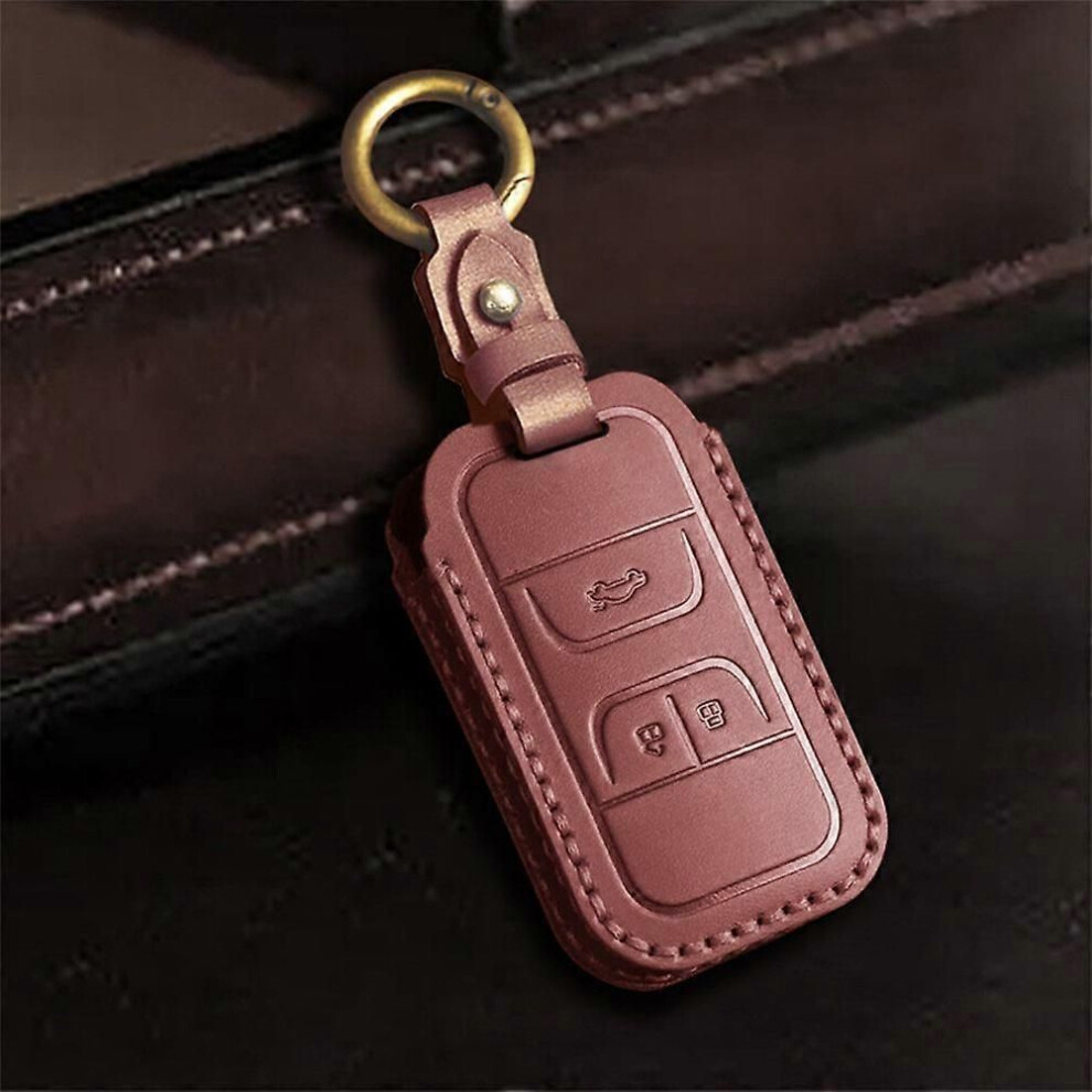 Car Key Cover For Chery Exeed Tiggo 8 7 5X 2019 2020 Car Accessories Brown 9345346651372