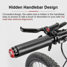 Bike Lock Mountain Road Bike Hidden Steel Cable Lock Portable Helmet Lock Key Lock Anti-Theft Lock Bike Riding Lock B