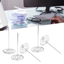 5PCS Silver Rubber & Iron Receipt Holders, 15.3 x 7.2cm