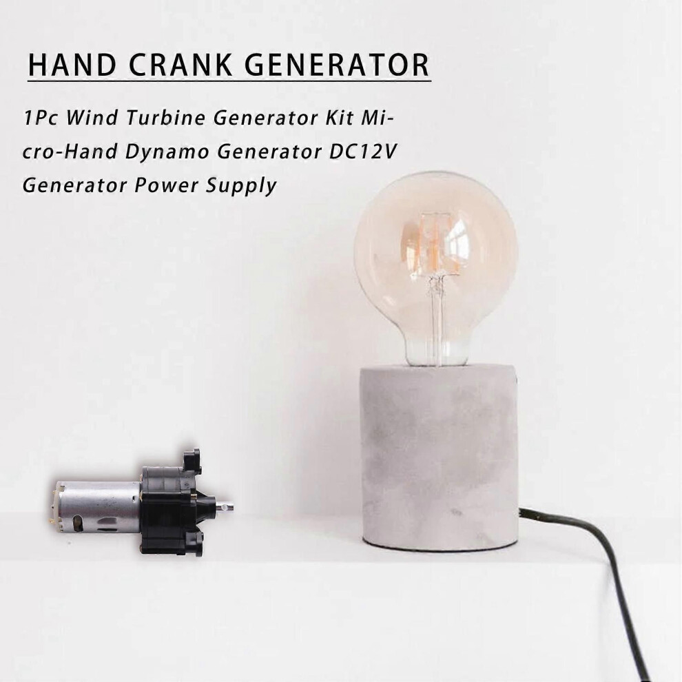1Pc Wind Turbine Generator Kit Micro-Hand Dynamo Generator Dc12v Generator Power Supply 9345346644275