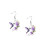 Boucles d'oreilles en forme de fleur de colibri, Design plat 1