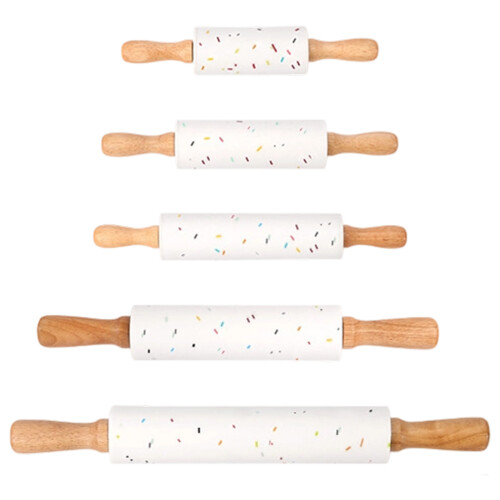 Speckled Design Durable Dough Roller Compacts-   Wooden handle
