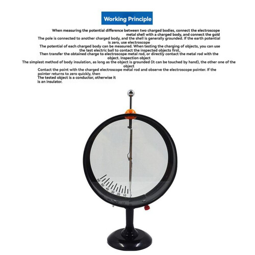 2X Pointer Electroscope Electrostatic Experiment Electrometer for Measuring the Potential Difference Between Two Bands 2