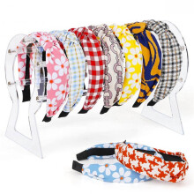 3X Headband Holder, Clear Headband Organizer, Acrylic Hair Hoop Display Stand, Headband Storage Holder for Women Girls