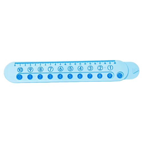 Addition Subtraction Operations Ruler Plastic Measuring-Blue