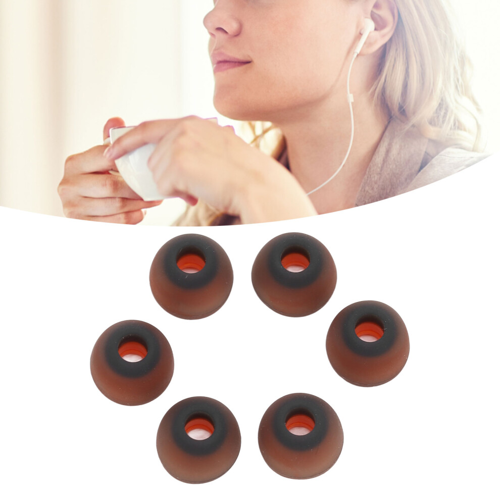 6Pcs Silicone Memory Foam Ear Tips For Earphones 4.5-6.0Mm 4961390646970