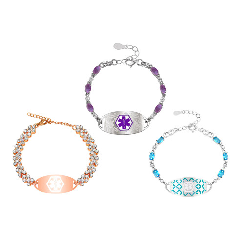 Stylish and Sturdy Adjustable Symbol Bracelet Crafted from-Blue 1