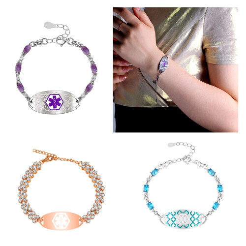 Stylish and Sturdy Adjustable Symbol Bracelet Crafted from-Blue 2