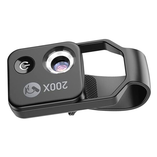 10pcs 200X Cell Phone Microscope Accessory with Window Microscope,  Digital Microscope with LED Light/Universal Clip 1