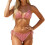 Women's 2 Piece String Sets Swim Suits Triangle Bathing-Red S 1