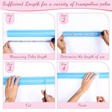 24Pcs Trampoline Pole Foam Sleeve 15.7inch Length Waterproof Trampoline Poles Cover Replacement for Outdoor Accessories