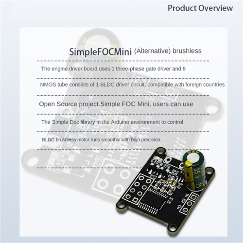 2X  Brushless Motor Driver Board FOC Control Driver SVPWM Control  10-24V Module Replace Simple FOC 1