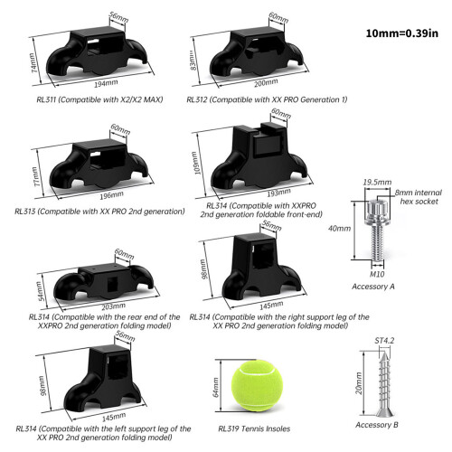 Support d'exercice de vélo en plastique pratique,-RL311 2