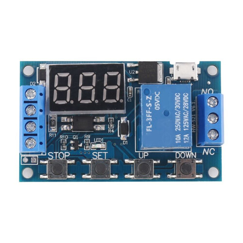 8X HW-521 Digital  Delay 1 Way Relay Trigger Cycle Timer Delay  Circuit Board Timing Control Module 2