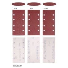 90 Stück Quadratisches Schleifpapier Schleifen Papier Blatt 95X185Mm Schleifen Maschine mit Schleifen Scheibe Schleifen Werkzeuge für Holz Polieren