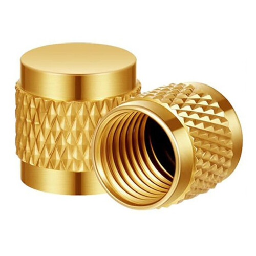 1/4 Flaredop, Rond Messing met Neopreen O-Ringafdichting HVAC-Ventieldop 100 Stuks 1