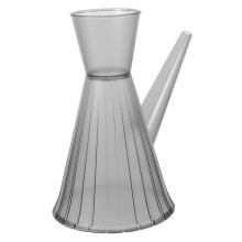Long Spout Watering Can Gray Vintage Metal Ergonomic Design for Indoor Outdoor Plants