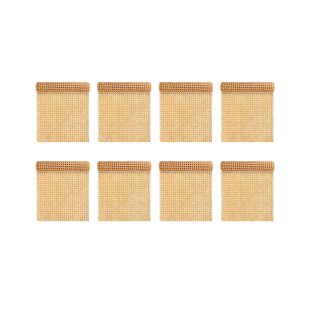 8Pcs 16-Inch Wide Natural Rattan Webbing 40-Inch Long (3.3 Ft.) Rattan Webbing Rolls For Furniture,Chairs, Cabinets 6032751680747
