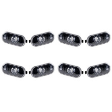 8Pcs Car Side Turn Signal Warning Light Black Lamp Cover for MK4 Bora,B5/B5.5 ,Beetle