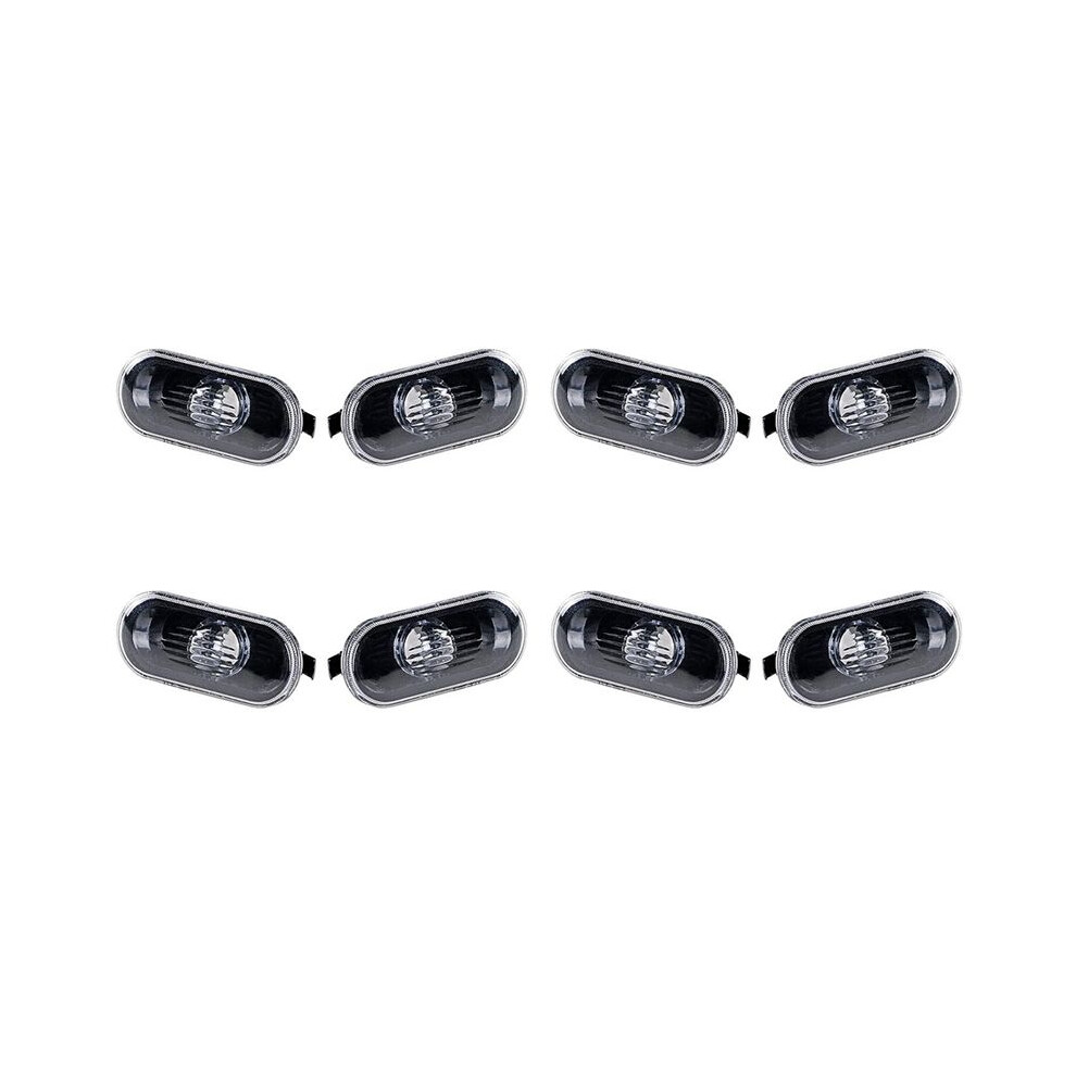 8Pcs Car Side Turn Signal Warning Lamp Cover For Mk4 Bora,B5/B5.5 ,Beetle Light/Black 4714078957703
