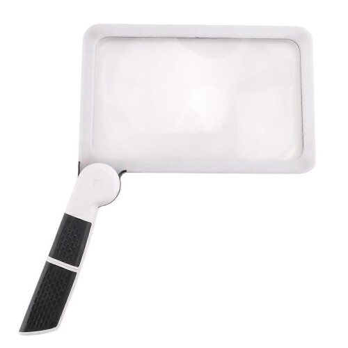 Full-Page 5X Magnifying Glass for Reading, Folding Lighted Magnifier with 48 LED Lights, Rectangula 2