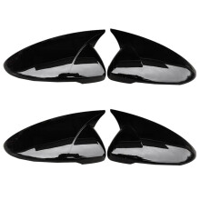 2 Copri Specchietto Retrovisore 1Pair per Forte K3 Cerato 2019-2023 Adesivo Guscio nel Corno di Bue Modificato Nero Brillante