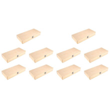 10X Boîte de Rangement de Lames en Bois, Peut Contenir 50 Lames, Boîte de Lames de Microscope