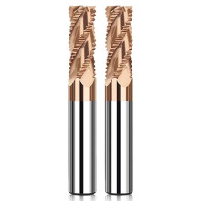 2PCS CNC Roughing End Mill Carbide HRC60 4 Flutes Tungsten Steel Milling Cutter 3mm-14mm CNC Milling Tools Router Bits for Metal