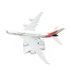 1: 400Alloy Asiana Airlines A380Flygplansmodell Flygplansmodell Simulering Flygvetenskaplig Utställningsmodell