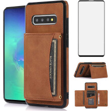 Phone Case for Samsung Galaxy S10 Plus – Wallet Cover with HD Screen Protector, Card Holder & Stand; Compatible with S10+, S10plus