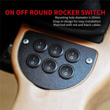 10pc /OFF Round Rocker Toggle 2 Pin SPST Push Button with Wires for Auto Car RV Boat