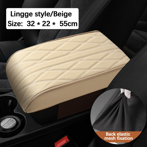 Universal Memory Foam Car Armrest Pad with Elastic Strap for Comfort and Elbow Support