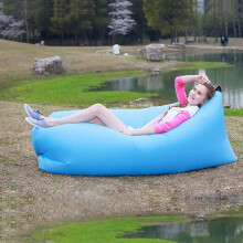 Inflatable Lounger Air Sofa with Quick Inflate Design and Carry Bag for Camping Beach Pool Use