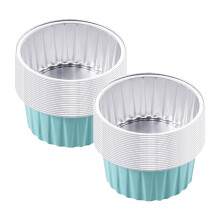 40PCS Reusable Round Aluminum Foil Tin Cups Aluminum Foil For Air Fryer